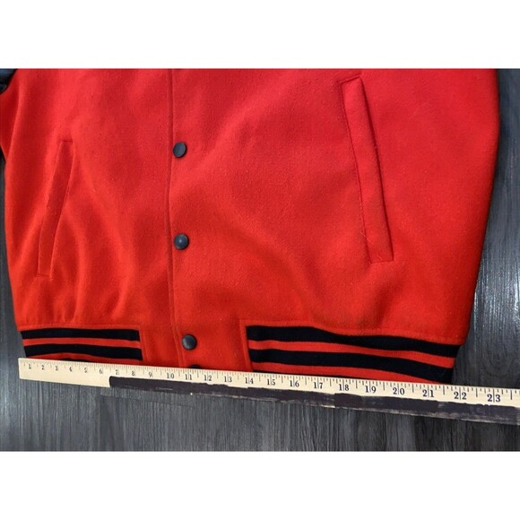Hello Kitty Sanrio Forever 21 Men's Black Red Letterman Varsity Jacket X-Large - Picture 8 of 14
